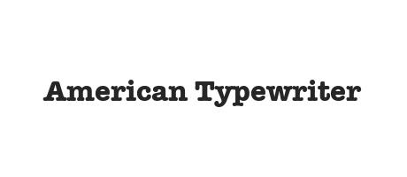 American Typewriter Font For Windows