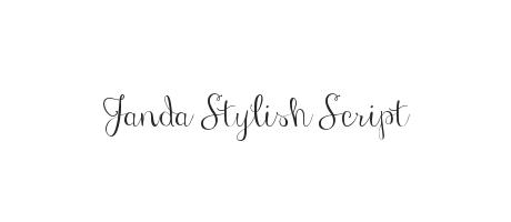 Janda Stylish Script - Font Family (Typeface) Free Download TTF, OTF ...