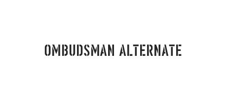 Ombudsman Stencil Font