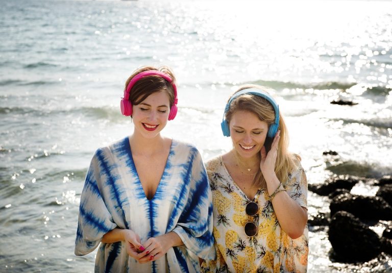 Ladies listening to music