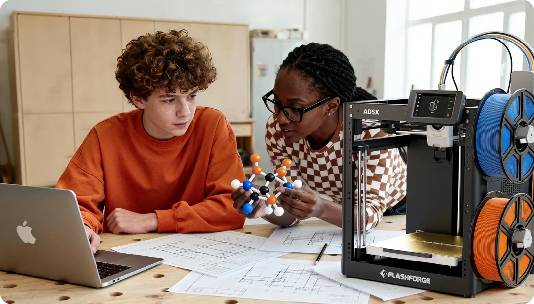 boy on laptop and a black woman