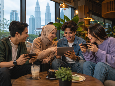 malaysian friends chilling