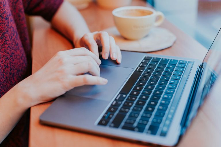 person using MacBook Pro