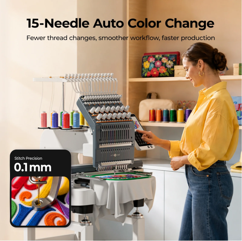 15 Needle Embroidery Machine