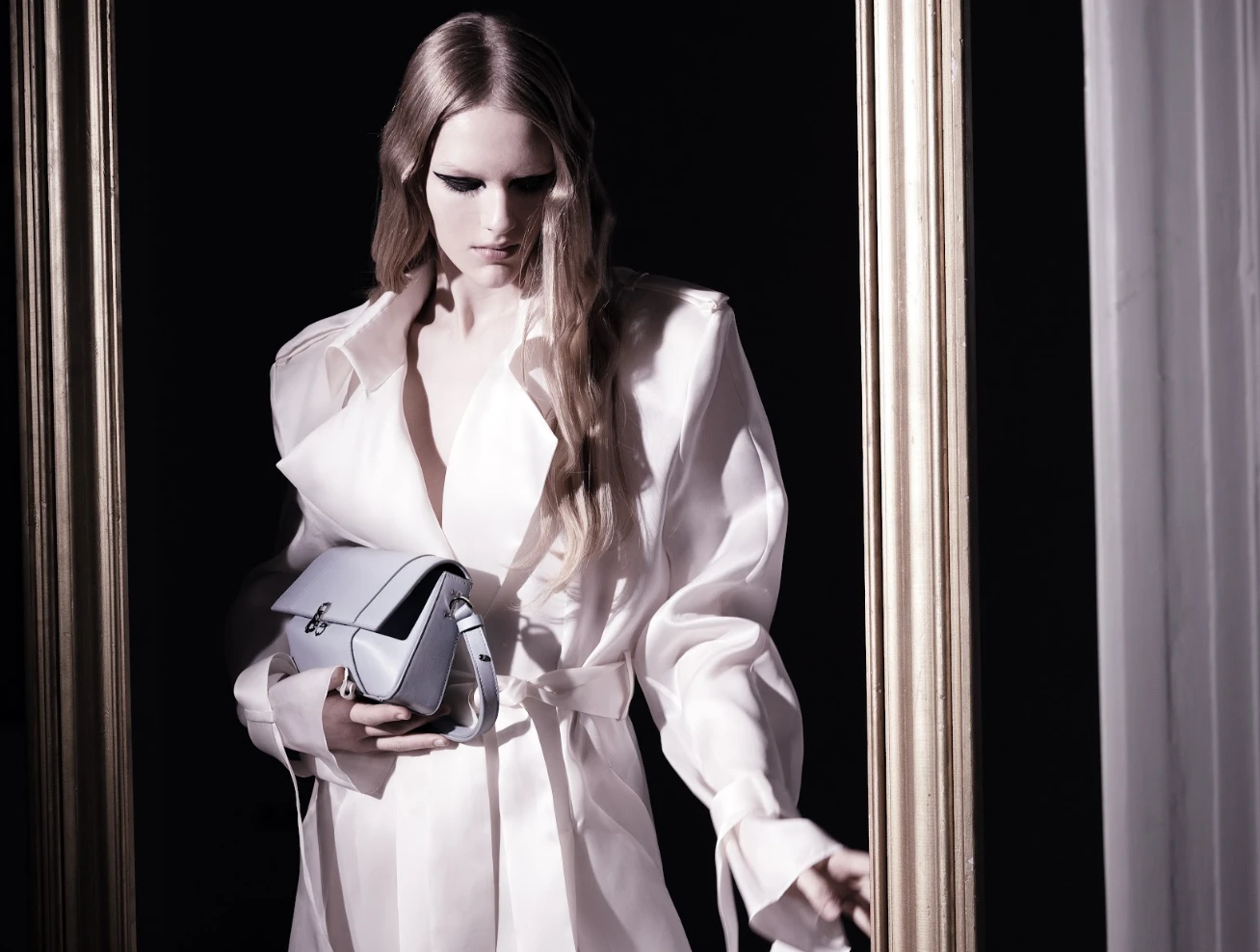 lady in luxury clothes