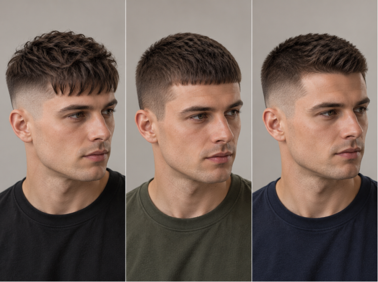 man with French Crop Haircut